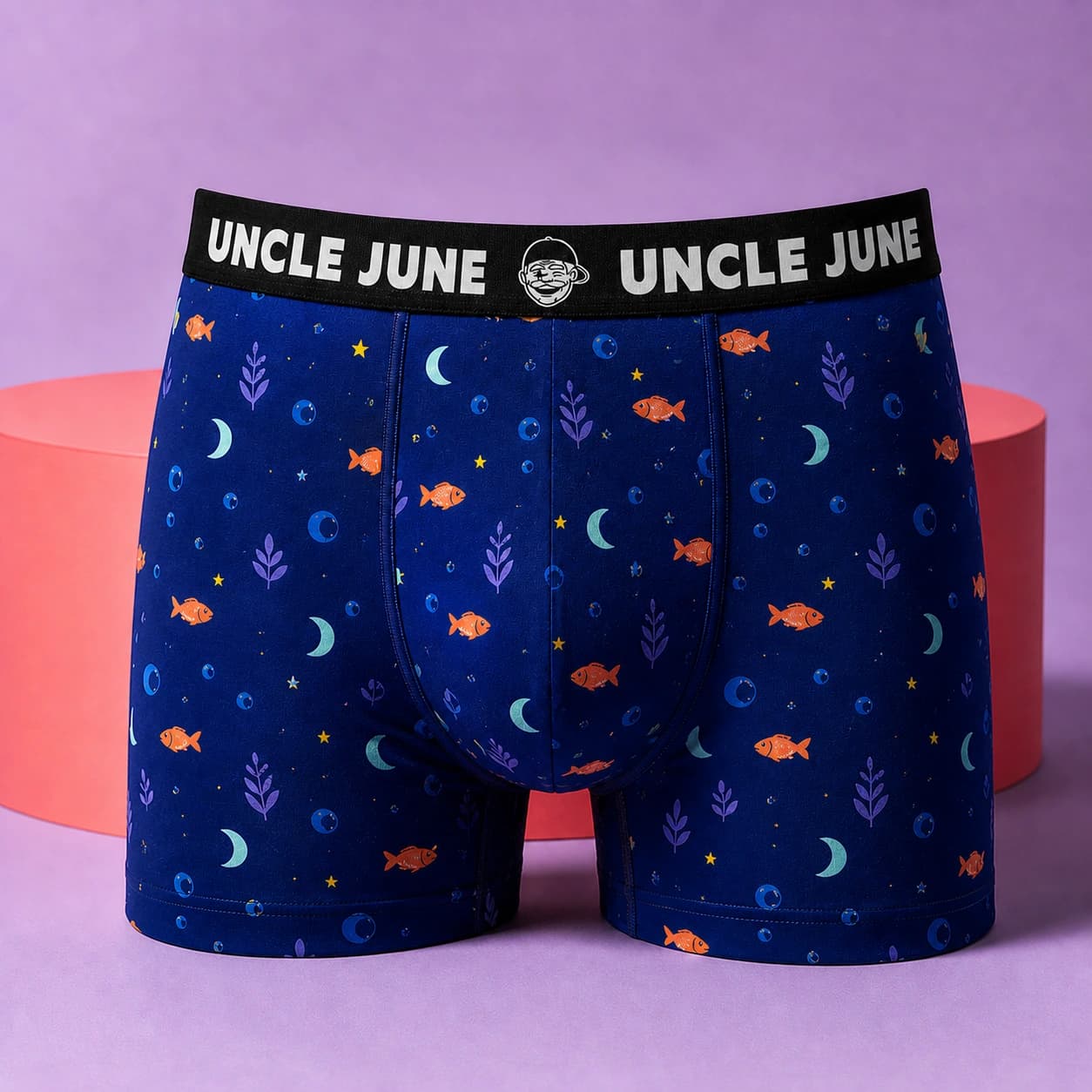 Gece akvaryumu desenli Fun boxer